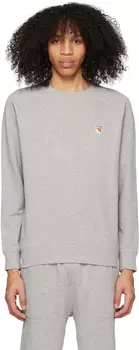 Серая толстовка с головой лисы Maison Kitsun