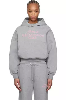 Серая толстовка с капюшоном «Amiri Hollywood Caf»
