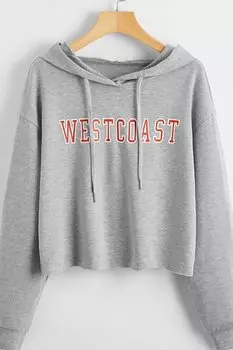 Серая толстовка с капюшоном MG809 MADMEXT