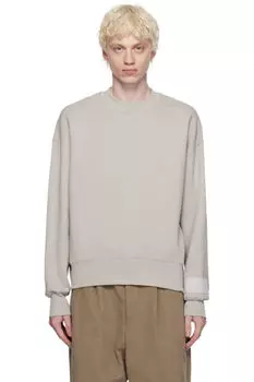 Серая толстовка с круглым вырезом AMI Paris