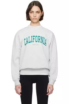 Серая толстовка с круглым вырезом «Калифорния» Sporty & Rich