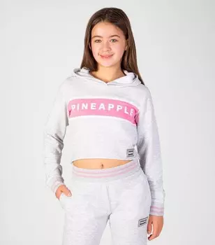 Серая толстовка с логотипом для девочек «Ананас» Pineapple, серый