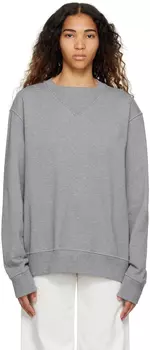 Серая толстовка с нашивками MM6 Maison Margiela