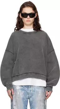 Серая толстовка с нашивкой-логотипом Acne Studios, Faded black