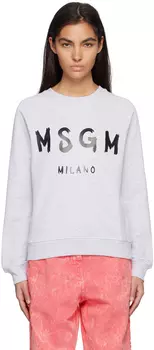 Серая толстовка с принтом MSGM