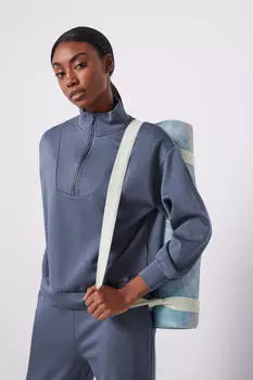 Серая толстовка с воротником на молнии Dash and Stars, серый