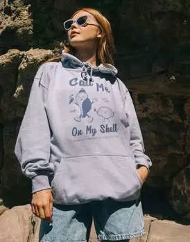 Серая толстовка унисекс «Позвони мне» Batch1