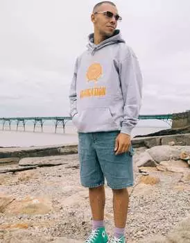 Серая толстовка унисекс с рисунком солнца для отдыха и отдыха Batch1