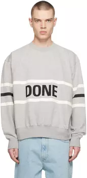 Серая толстовка в полоску We11done