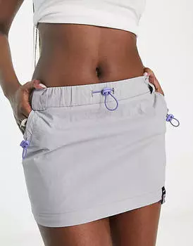 Серая юбка-карго на многосторонней молнии Basic Pleasure Mode
