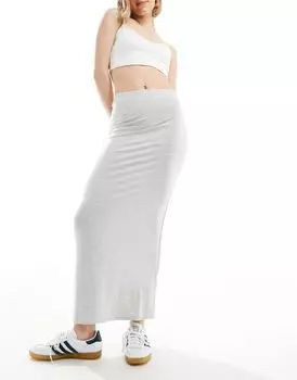 Серая юбка макси с низкой посадкой Miss Selfridge