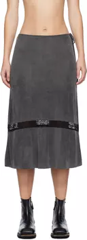 Серая юбка-миди Ballon OUR LEGACY