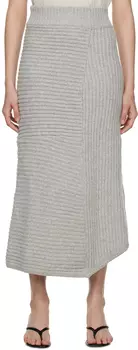 Серая юбка-миди со вставками Missing You Already