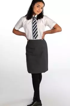 Серая юбка с разрезом сзади Trutex, серый