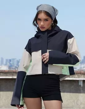 Серая укороченная непромокаемая куртка ASOS DESIGN Premium 2013