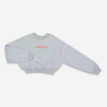 Серая укороченная толстовка с логотипом Levis