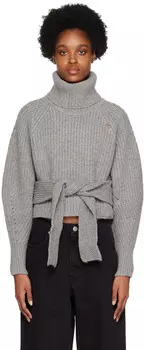 Серая укороченная водолазка Recto