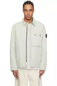 Серая утепленная куртка Soft Shell-R PrimaLoft Stone Island