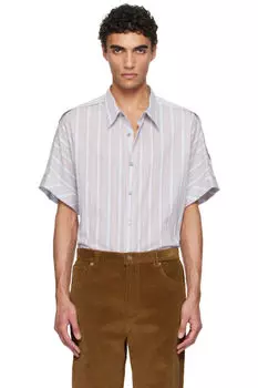 Серая винтажная папина рубашка RECTO