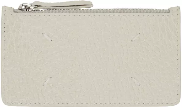 Серая визитница с четырьмя стежками Maison Margiela