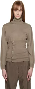 Серая водолазка на пуговицах LEMAIRE