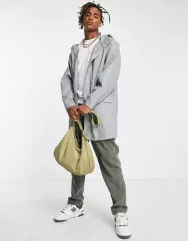 Серая водонепроницаемая куртка от дождя ASOS DESIGN