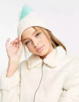 Серая вязаная шапка-бини Boardmans