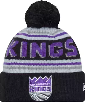 Серая вязаная шапка New Era для взрослых Sacramento Kings