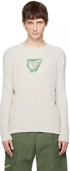 Серая жаккардовая футболка с длинным рукавом Robyn Lynch