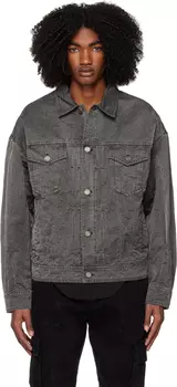 Серая жатая куртка Juun.J