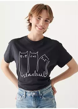 Серая женская футболка Mavi