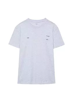 Серая женская футболка с круглым вырезом и принтом Mavi