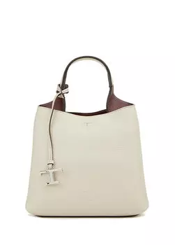 Серая женская кожаная сумка вне времени Tod's