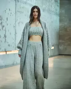 Серая женская куртка из шерсти The Extreme Collection, коралловый