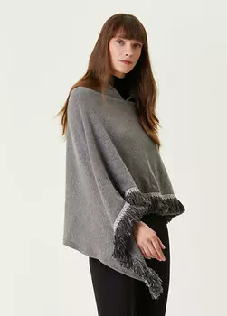 Серая женская шерстяная шаль Gaynor