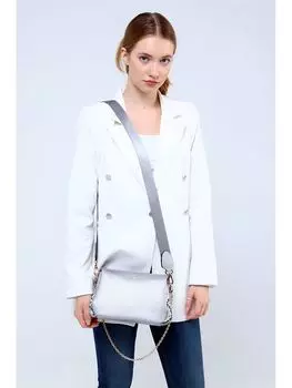 Серая Женская сумка через плечо с отделкой под змеиную кожу Cacharel