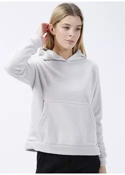 Серая женская толстовка с воротником стойкой Slazenger