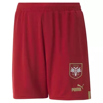 Сербия 22/23 Молодежные шорты PUMA, золотой/красный/бежевый
