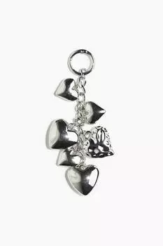 Сердечко сумка брелок H&M, серебряный