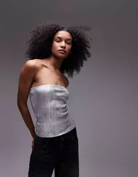 Серебристая бандо из фольги Topshop