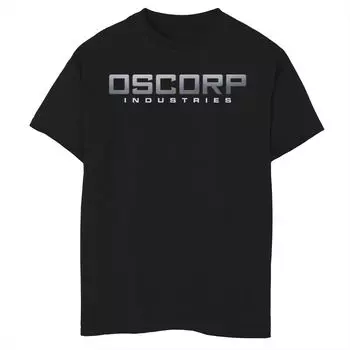 Серебристая футболка с графическим логотипом Oscorp Industries для мальчиков 8–20 лет Marvel Spider-Man Marvel