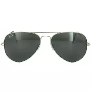 Серебристо-серые зеркальные солнцезащитные очки-авиаторы Ray-Ban, серебро