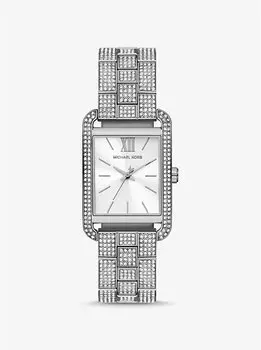 Серебристые часы Monroe с паве Michael Kors, серебряный