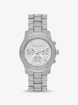 Серебристые часы Runway Pav Michael Kors, серебряный