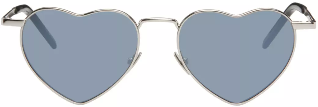Серебристые солнцезащитные очки Loulou SL 301 Серебро Saint Laurent