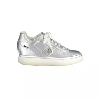 Серебристые женские кроссовки из полиэстера U.S. Polo Assn.