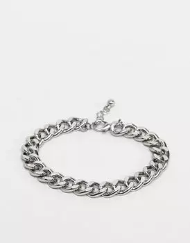 Серебристый браслет-цепочка средней тяжести ASOS DESIGN