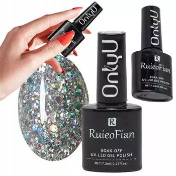 СЕРЕБРИСТЫЙ ГИБРИДНЫЙ ЛАК ДЛЯ НОГТЕЙ С ГЛЯНЦЕВЫМ УФ-ПОЛИРОВКОЙ/L112 OnlyU