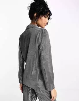 Серебристый комбинезон для вечеринок Vila