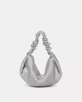 Серебряная большая сумка из металлической сетки Abbacino, серебряный